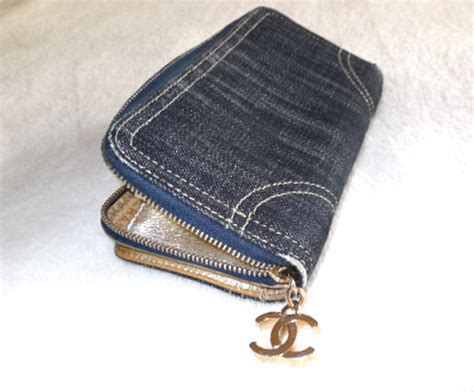 chanel blue denim zip around wallet|Chanel wallet collection.